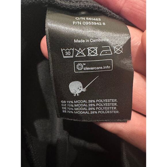 Monki Women's Cropped Flared Leg Modal Blend Pullon Pants Charcoal Gray, size M - Picture 4 of 8